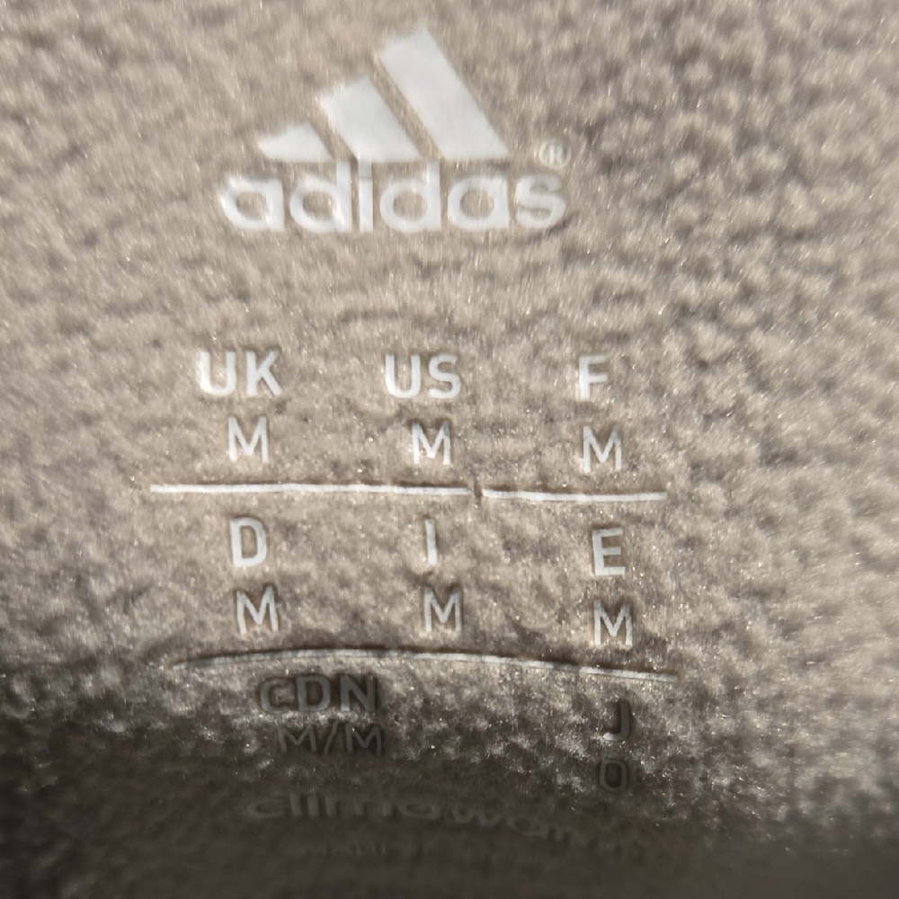 Adidas Climawarm Heather Gray Logo Long Sleeve Tee - Picture 2 of 5